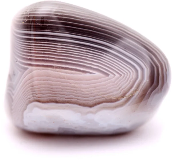 Pedras Semipreciosas Polidas Isoladas Sobre Fundo Branco — Fotografia de Stock