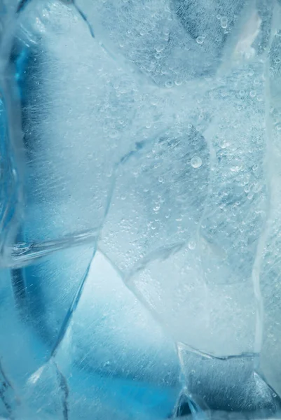 Eisstruktur Mit Kleinen Runden Luftblasen Inneren — Stockfoto