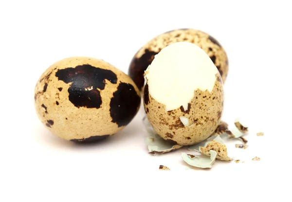 Невеликі Варені Плямисті Перепелині Яйця Очищені — стокове фото