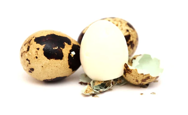 Невеликі Варені Плямисті Перепелині Яйця Очищені — стокове фото