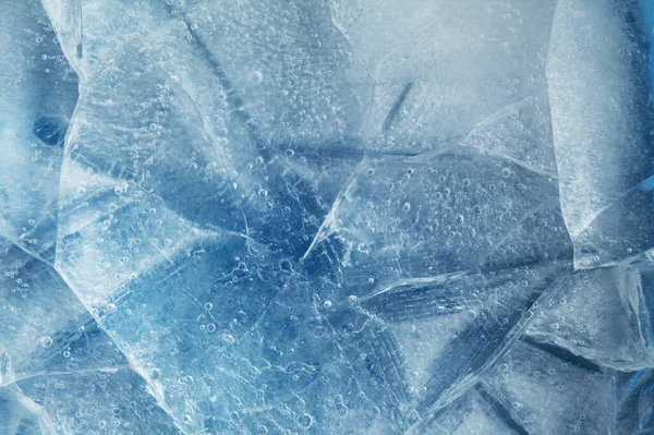 Ledová Textura Malými Kulatými Vzduchovými Bublinami Uvězněnými Uvnitř — Stock fotografie