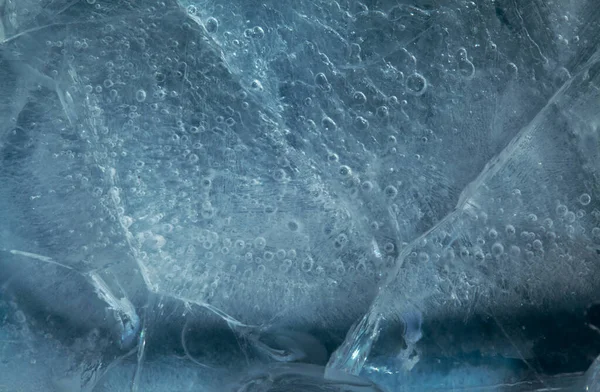 Textura Hielo Con Pequeñas Burbujas Aire Redondas Atrapadas Dentro —  Fotos de Stock