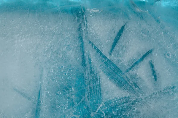 Textura Hielo Con Pequeñas Burbujas Aire Redondas Atrapadas Dentro —  Fotos de Stock