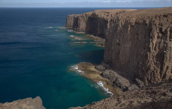 Gran Canaria Paisagem Íngreme Erodida Costa Noroeste Dos Municípios Galdar — Fotografia de Stock