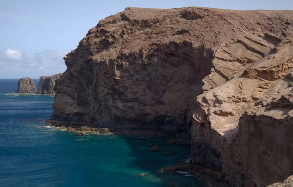 Gran Canaria Paisaje Escarpada Erosión Costa Noroeste Los Municipios Galdar — Foto de Stock