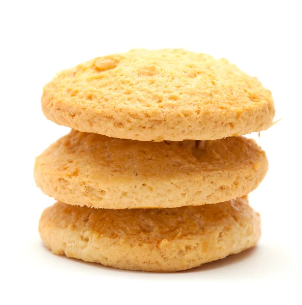 Biscuits aux amandes isolés sur blanc — Photo