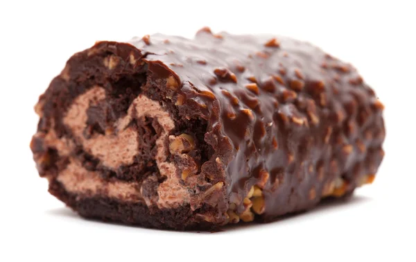 Schokoladenbrötchen isoliert auf weiß — Stockfoto