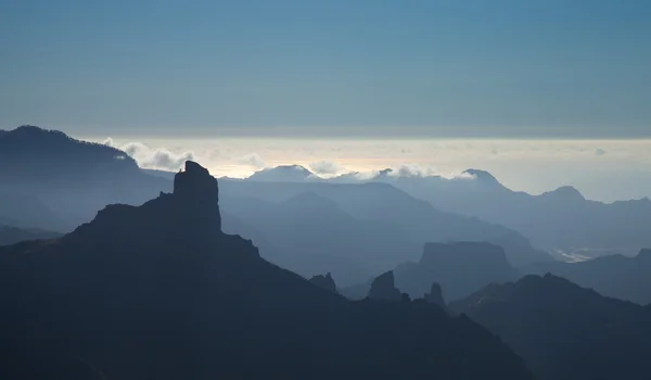 Gran Canaria, Caldera de Tejeda, wieczorem światło — Zdjęcie stockowe