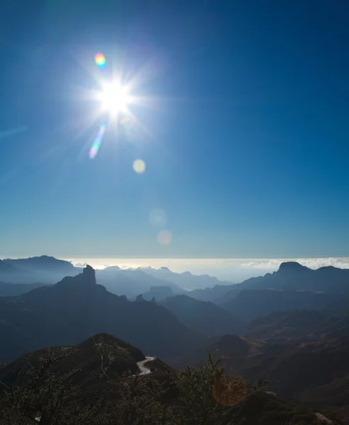 Gran Canaria, Caldera de Tejeda, wieczorem światło — Zdjęcie stockowe