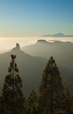 Gran Canaria, Caldera de Tejeda, akşam ışığı