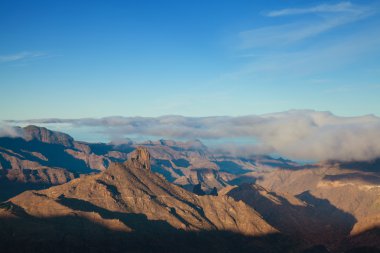 Gran Canaria, Caldera de Tejeda, sabah ışık, sunrise