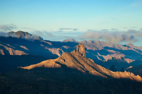 Gran Canaria, Caldera de Tejeda, luz da manhã, nascer do sol — Fotografia de Stock