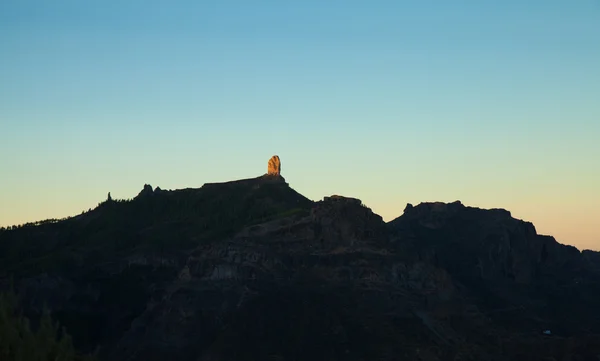 Gran Canaria, Caldera de Tejeda, luz de la mañana, amanecer — Foto de Stock