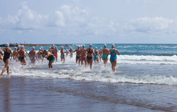 13 September 2014, Gran Canaria, zee zwemmen — Stockfoto