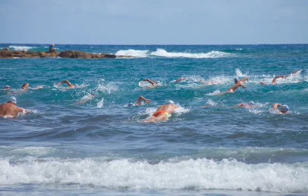 2014 年 9 月 13 日、グラン ・ カナリア島、海の水泳 — ストック写真