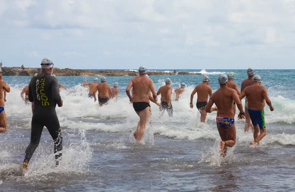2014 年 9 月 13 日，大加那利岛海游泳 — 图库照片