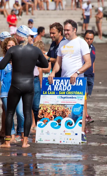 13 September 2014, Gran Canaria, sea swim — Stock Photo, Image