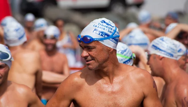 13. september 2014, gran canaria, schwimmen im meer — Stockfoto