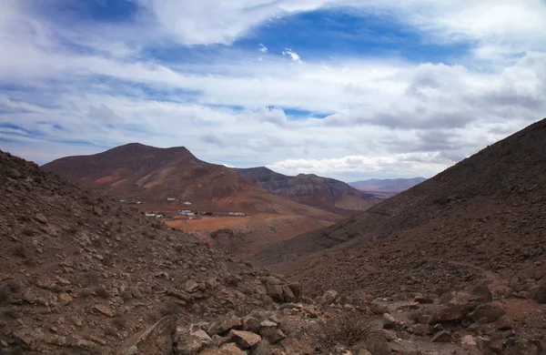 Śródlądowych północnej części wyspy Fuerteventura, Wyspy Kanaryjskie — Zdjęcie stockowe