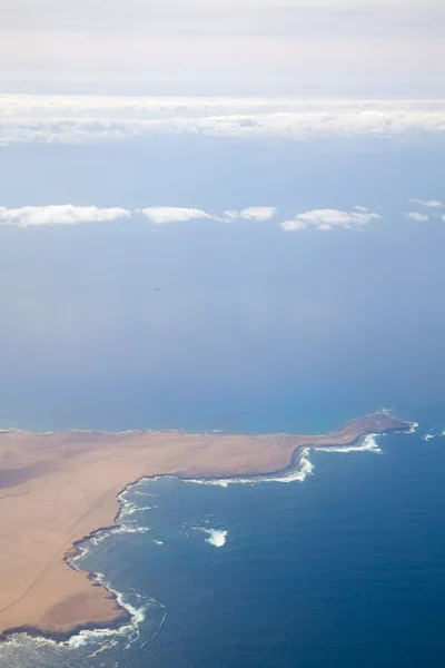 Fuerteventura, Canary islands, from the air — Stock Photo, Image