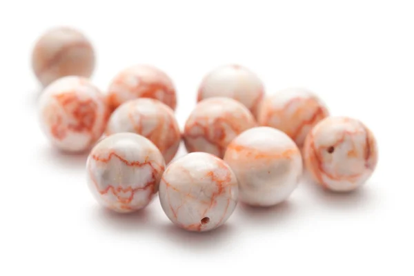 Jasper beads isolated — Stock Photo, Image