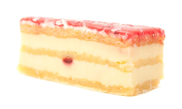 딸기와 크림 레이어 케이크 — 스톡 사진