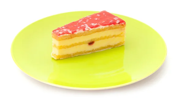 Vrstvy jahod a smetany koláč — Stock fotografie