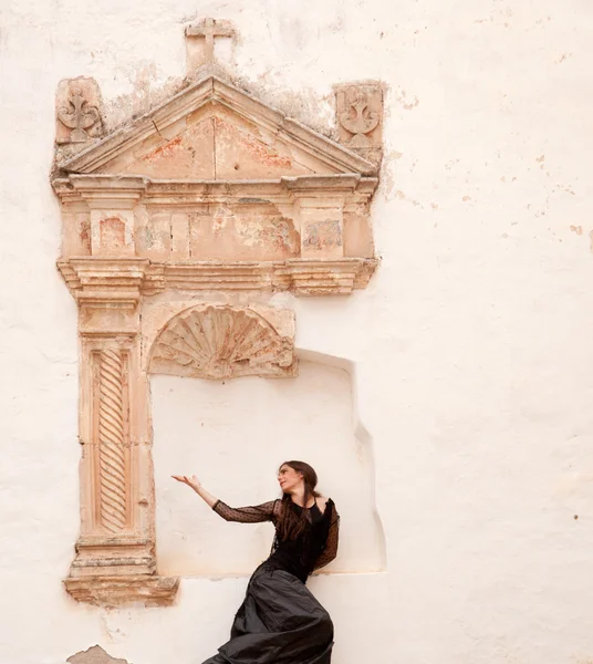Flamenko ve eski kilise — Stok fotoğraf
