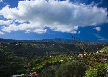 İç Gran Canaria, görüntüleme Merkezi dağlara doğru 