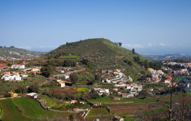 Gran Canaria, Vega de San Mateo yağmurlar sonra Ocak ayında