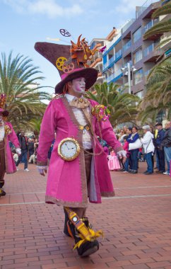 Las Palmas de Gran Canaria Beach karnaval 2015 geçit üzerinde Las
