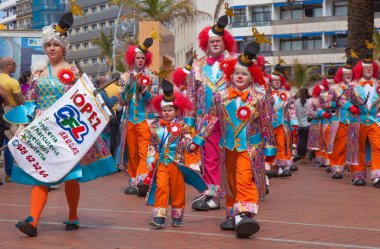 Las Palmas de Gran Canaria Beach carnival 2015 parade on the Las clipart