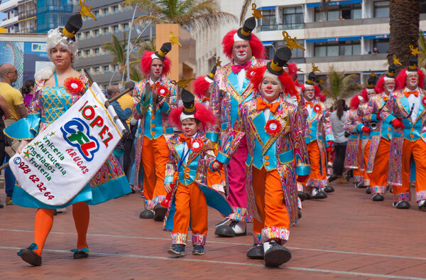 Las Palmas de Gran Canaria Beach carnival 2015 parade on the Las