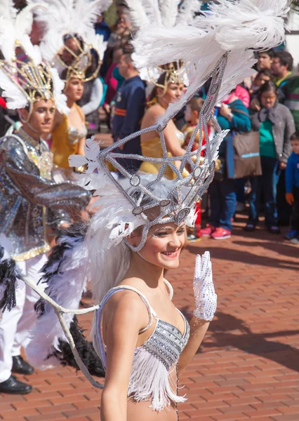 Las Palmas de Gran Canaria strand carnaval 2015 parade op de Las — Stockfoto