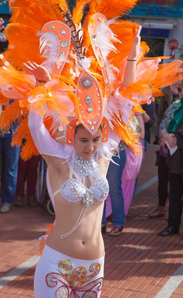 Las Palmas de Gran Canaria strand carnaval 2015 parade op de Las — Stockfoto