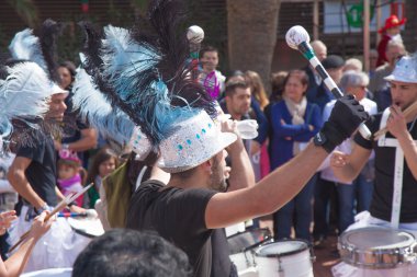 Las Palmas de Gran Canaria Beach karnaval 2015 geçit üzerinde Las
