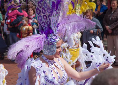 Las Palmas de Gran Canaria Beach karnaval 2015 geçit üzerinde Las
