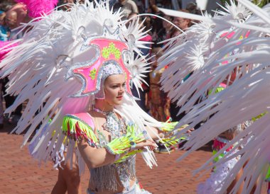 Las Palmas de Gran Canaria Beach karnaval 2015 geçit üzerinde Las