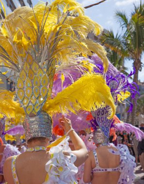 Las Palmas de Gran Canaria Beach karnaval 2015 geçit üzerinde Las