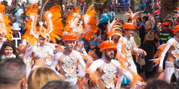 Las Palmas de Gran Canaria Beach carnival 2015 parade on the Las — Stock Photo, Image