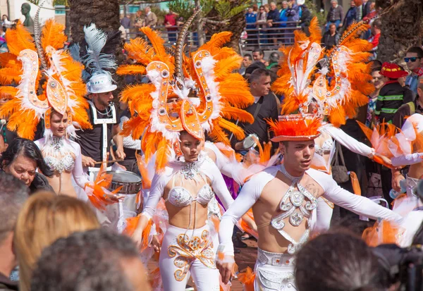 Las Palmas de Gran Canaria Beach Karneval 2015 průvod na Las — Stock fotografie