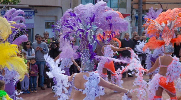 Las Palmas de Gran Canaria strand carnaval 2015 parade op de Las — Stockfoto