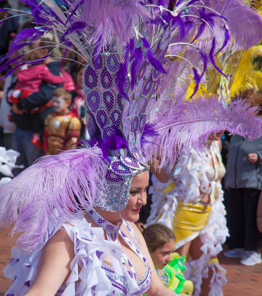 Las Palmas de Gran Canaria strand carnaval 2015 parade op de Las — Stockfoto