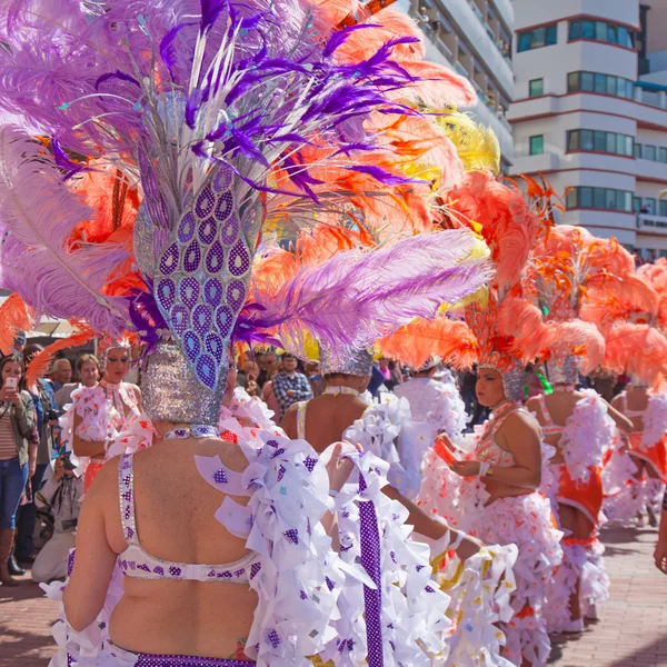 Las Palmas de Gran Canaria Beach carnival 2015 parade on the Las — Stock Photo, Image