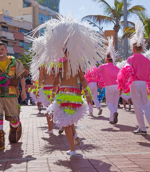 Las Palmas de Gran Canaria Beach carnival 2015 parade on the Las — Stock Photo, Image