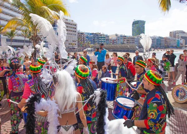 Carnaval de Las Palmas de Gran Canaria Beach 2015 desfile no Las Palmas de Gran Canaria — Fotografia de Stock