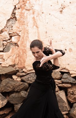 Harap bir ev Flameco dansçı