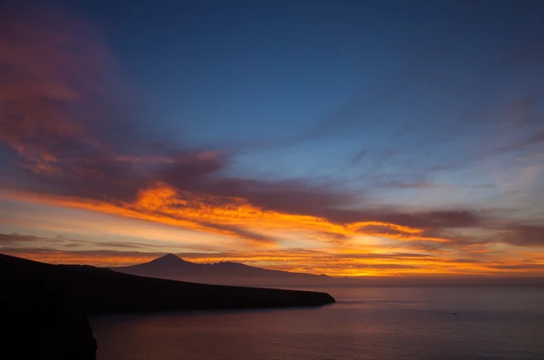 Spettacolare alba sul Teide — Foto Stock