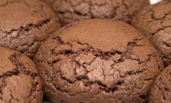 Čerstvě vyrobené choocolate soubory cookie — Stock fotografie