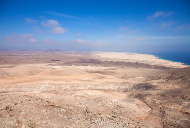 Fuerteventura, kuzeye görünümünden Montana Roja
